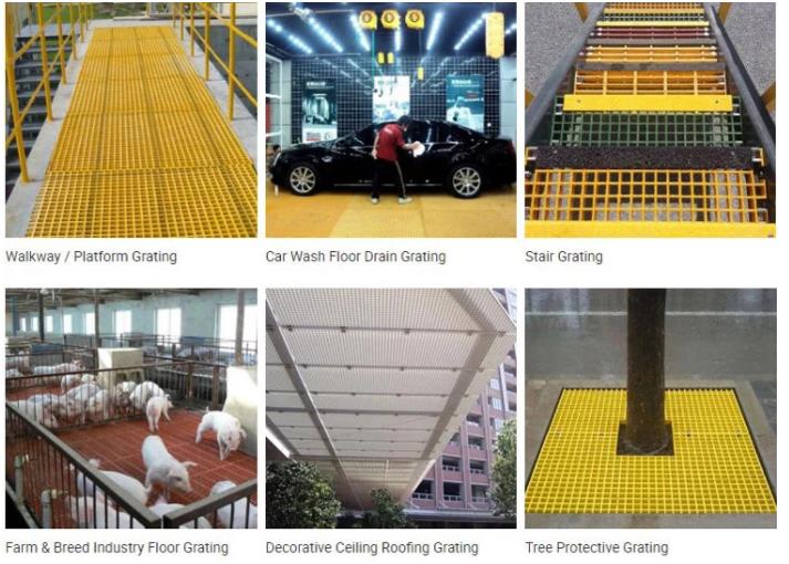 H40x40x40 frp platform grating applicant