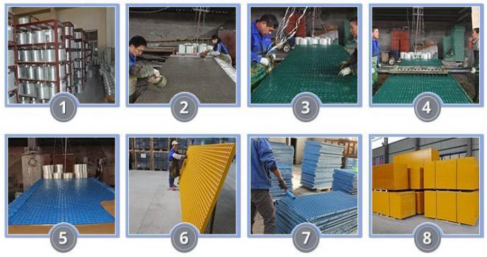 H13x50x50 fibreglass mesh grating product line