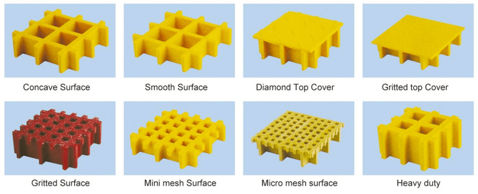 H25x40x40 fibergrate fiberglass grating size