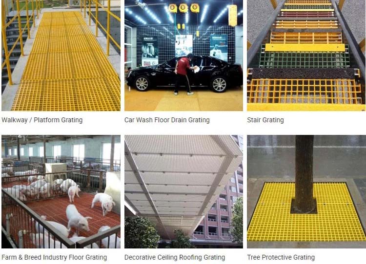 38x38x38 fiberglass walkway grating application