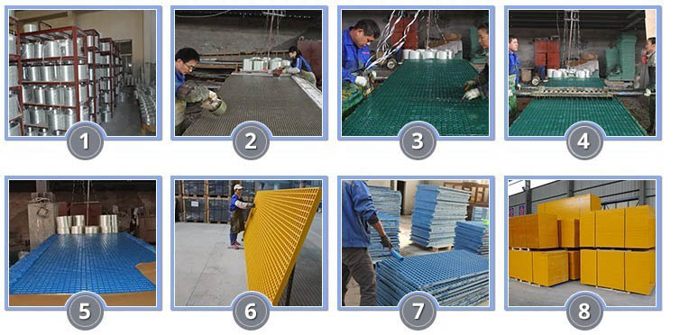 38x38x38 fiberglass walkway grating product line