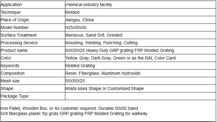 H25x50x50 heavy duty fiberglass grating introduction