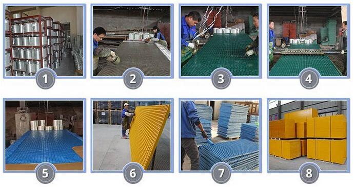 H50x50x50 pultruded fiberglass grating product line