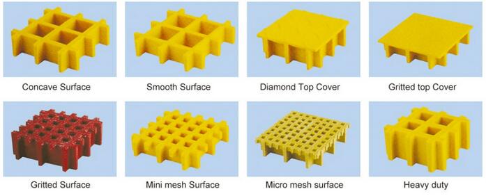 H50x50x50 walkway fiberglass grating size