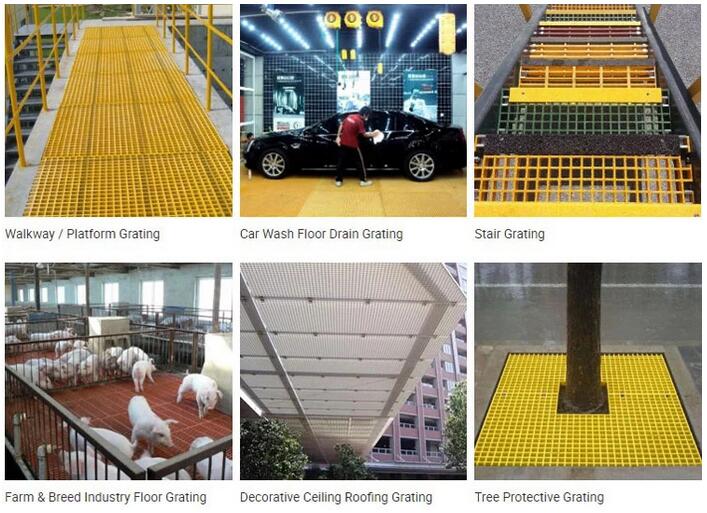 H63X50X50 frp walkway manufacturer application