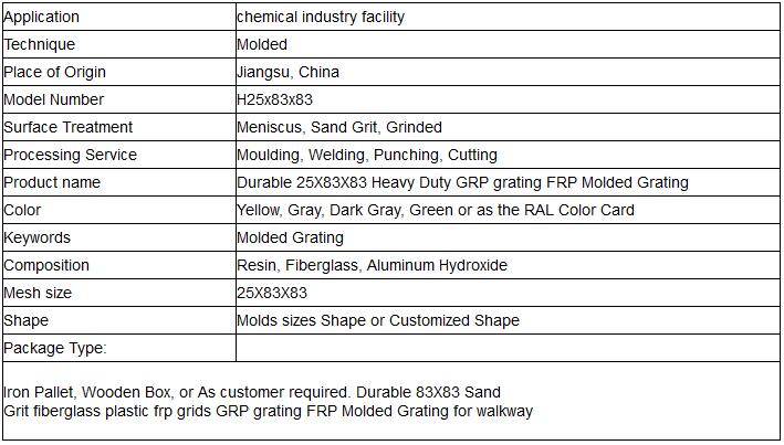 H25x83x83 moltruded grating introduction