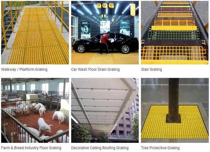 H25x19x19 frp micro mesh grating application