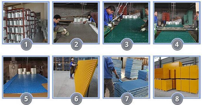 H38x19x19 fibreglass mesh walkway product line