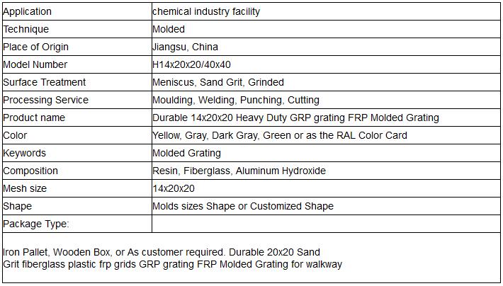 H14x20x20/40x40 grp walkway grating introduction